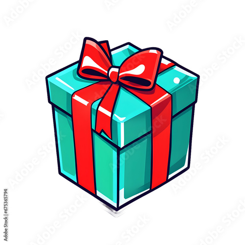 illustration, christmas, present box, christmas present box, generative ai