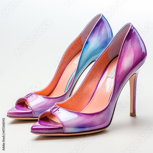 watercolor Heels shoe clipart, Generative Ai