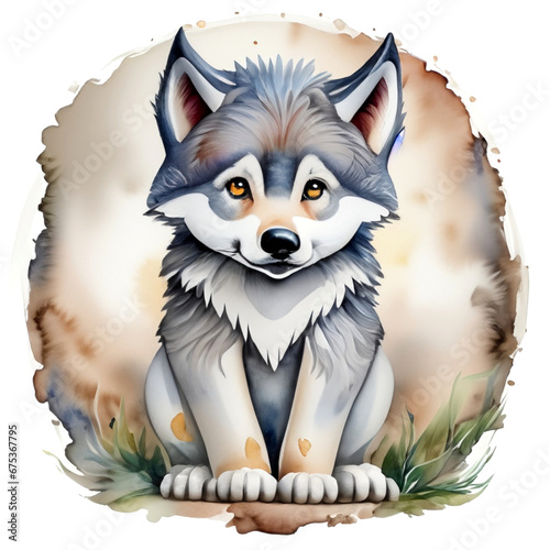 Mały wilk ilustracja