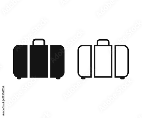 Set of suitcase icons. Travel baggage vector icon. Suitcase icon vector design illustration