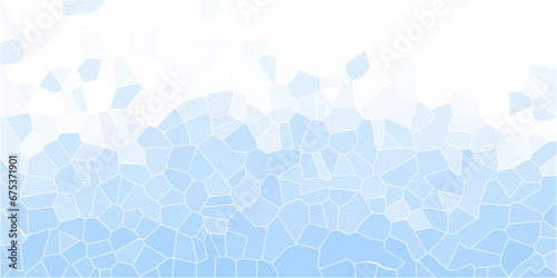 light blue Broken quartz stained Glass Background with White lines. Voronoi diagram background. Seamless pattern vector Vintage background. Geometric Retro tiles pattern	
