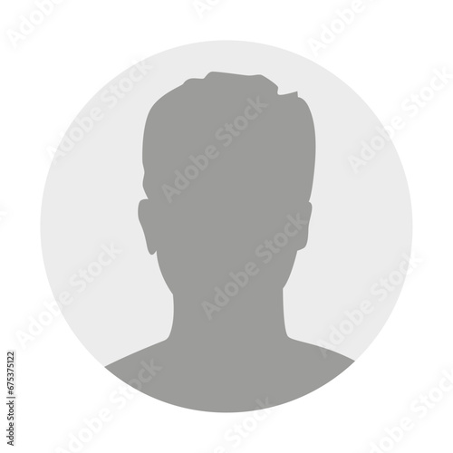 Vector flat illustration in grayscale. Avatar, user profile, person icon, profile picture. Suitable for social media profiles, icons, screensavers and as a template.