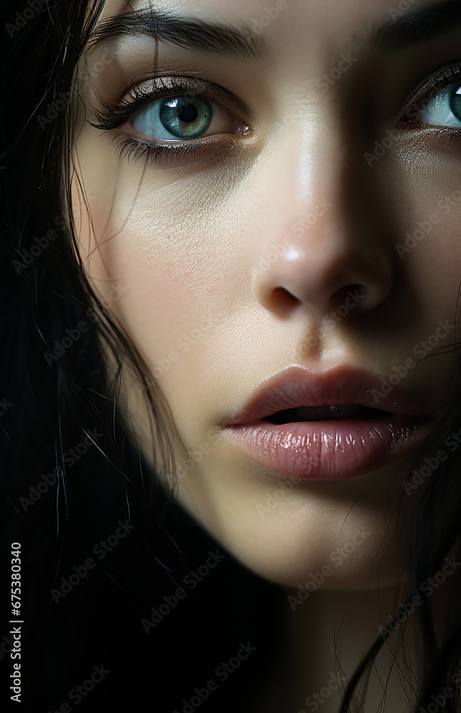 Fototapeta premium close up portrait of a beautiful girl 
