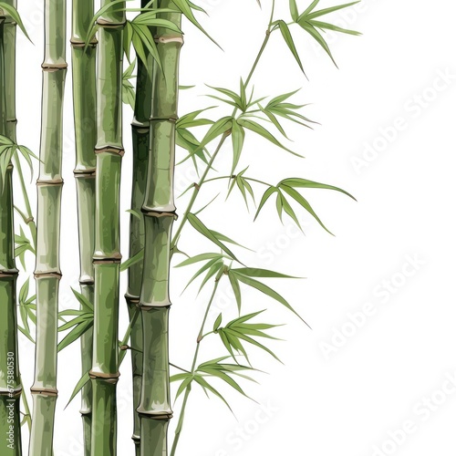 bamboo forest on the white background 