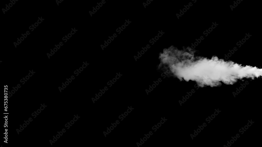 Abstract white smoke animation on a black background. Smoke, steam, explosion, fire, puff, steady vapors. Realistic smoke cloud from up and button with floating fog. Best for using in composition. Abstract white smoke animation on a black background. Smoke, steam, explosion, fire, puff, steady vapors. Realistic smoke cloud from up and button with floating fog. Best for using in composition.