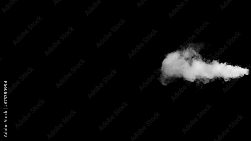 Abstract white smoke animation on a black background. Smoke, steam, explosion, fire, puff, steady vapors. Realistic smoke cloud from up and button with floating fog. Best for using in composition. Abstract white smoke animation on a black background. Smoke, steam, explosion, fire, puff, steady vapors. Realistic smoke cloud from up and button with floating fog. Best for using in composition.