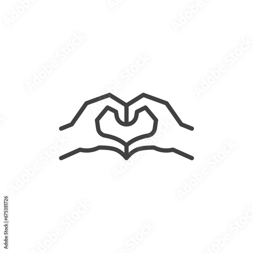 Loving gesture line icon