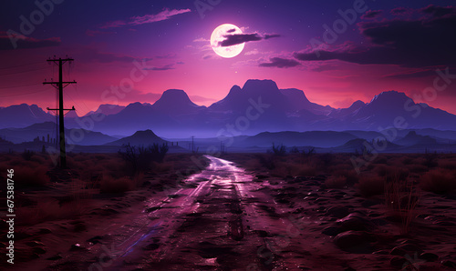 sunrise over the purple mountains