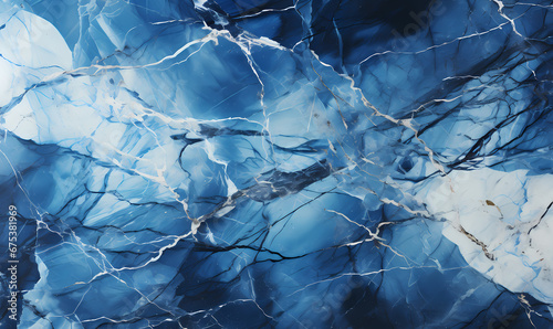 blue ice cracked abstract art