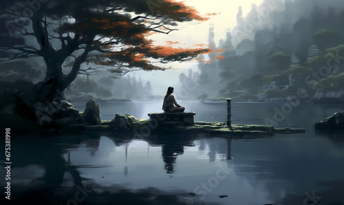 Buddhist river of zen