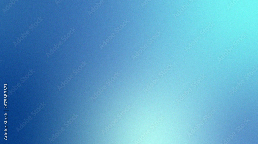 Blue ocean gradient background with grain noise texture - obrazy, fototapety, plakaty 