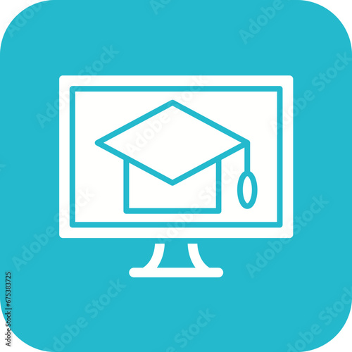 Online Course Line Icon