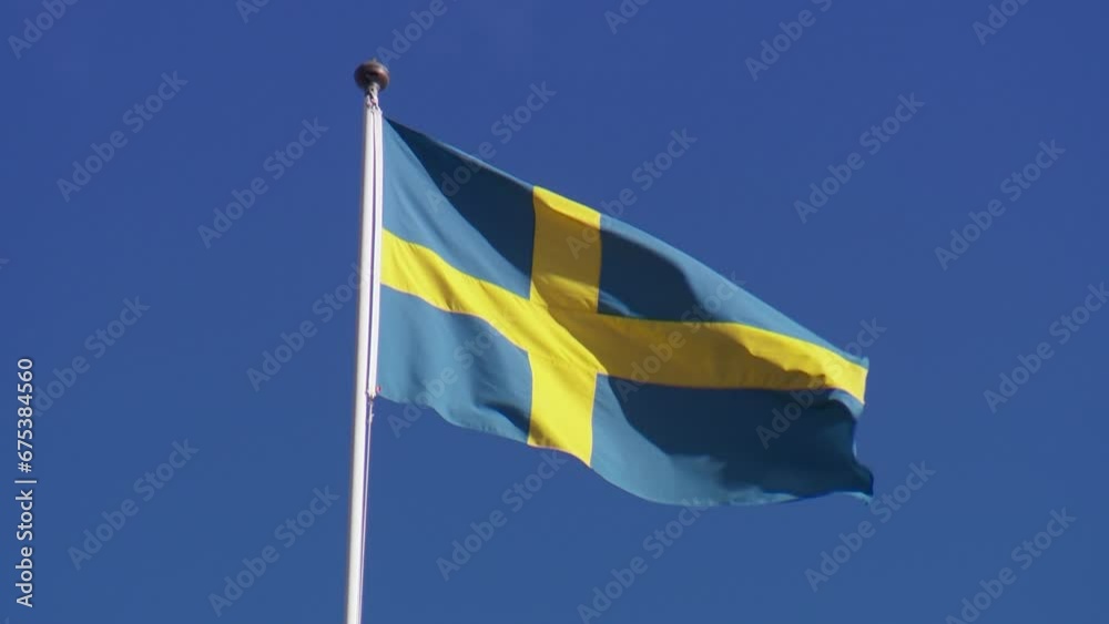 Sweden flag moving in the wind Sweden flag moving in the wind