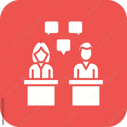 Public Debate Line Icon