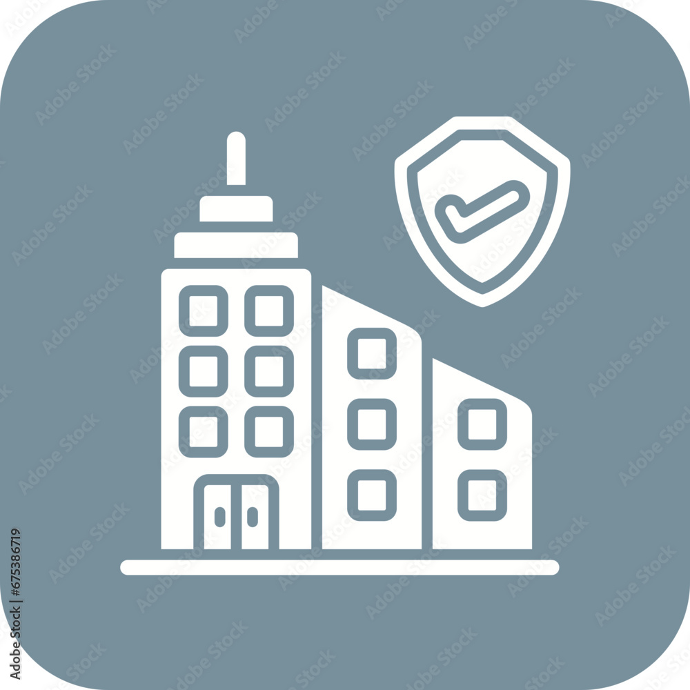 Business Insurance Line Icon Business Insurance Line Icon