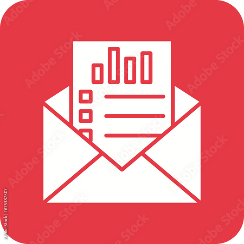 Email Statistics Line Color Icon