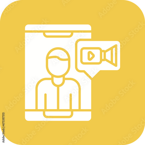 Video Chat Line Icon