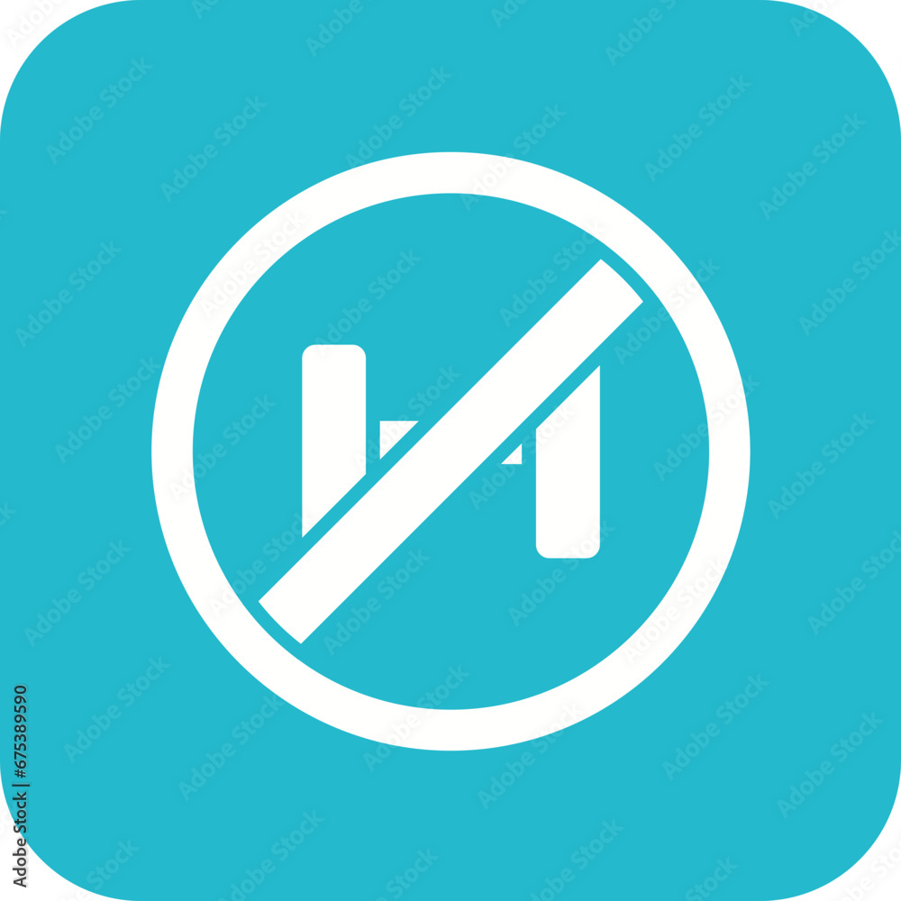 No Equipment Workout Line Icon No Equipment Workout Line Icon