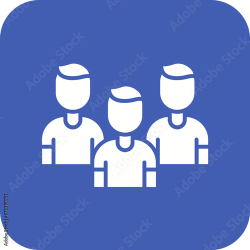 Field Hockey Male Team Line Icon