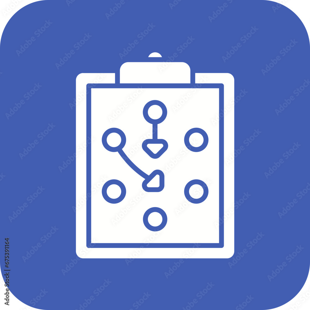 Strategy Board Line Icon Strategy Board Line Icon