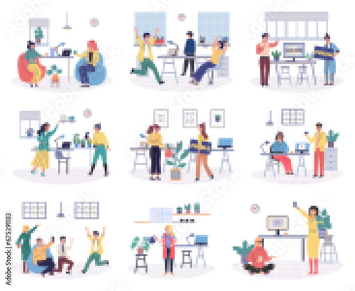 Office leisure vector illustration. The office leisure metaphor emphasizes importance finding enjoyment in work related activities Incorporating recreation into office culture fosters sense freedom
