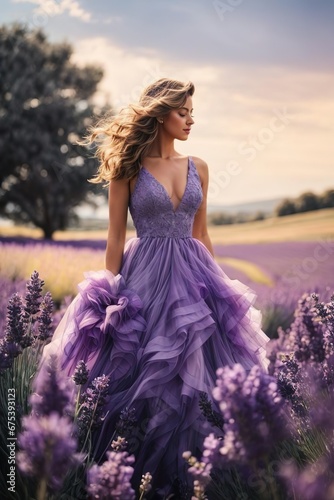 woman in a lavender field