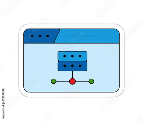 Icones pictogramme symbole Fenetre ordinateur interface dossier ranger organiser couleur fin relief