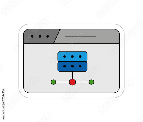 Icones pictogramme symbole Fenetre ordinateur interface dossier ranger organiser fin gris relief