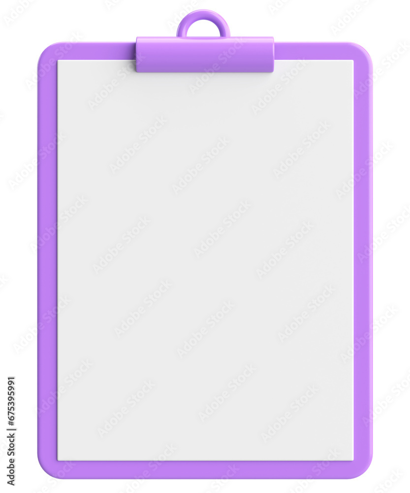 Clipboard with note paper. 3D illustration. Clipboard with note paper. 3D illustration.