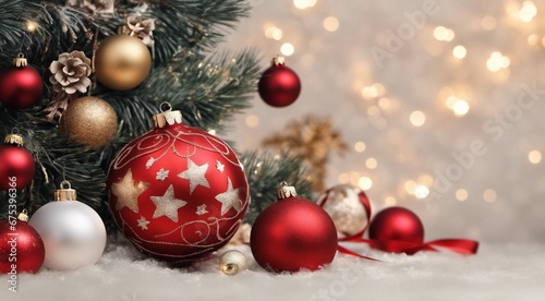 christmas background with christmas decorations, christmas background, christmas gifts on abstract background, christmas scene