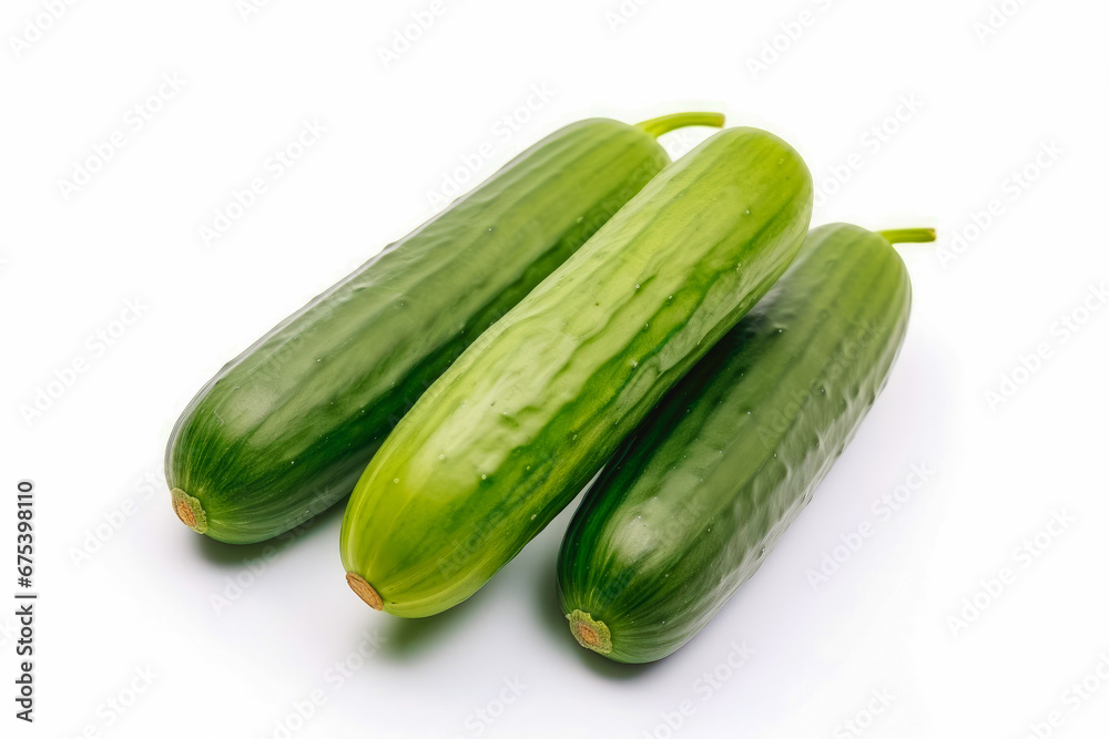 Cucumber fresh healthy vegetable on white background. Fresh wholefoods farmer's market produce. Healthy lifestyle concept and healthy food. Cucumber fresh healthy vegetable on white background. Fresh wholefoods farmer's market produce. Healthy lifestyle concept and healthy food.