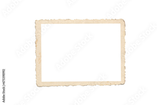old photo frame texture png isolated picture postcard border