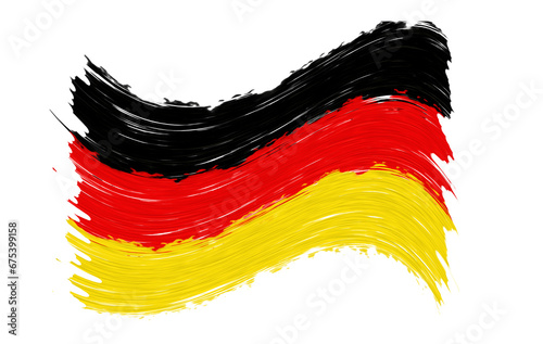 german flag with paint strokes