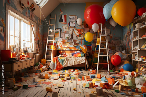 Big mess in the children room photo