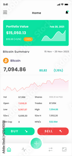 P2P Crypto Exchange and Trade and Cryptocurrency Trading Mobile App UI Kit Template