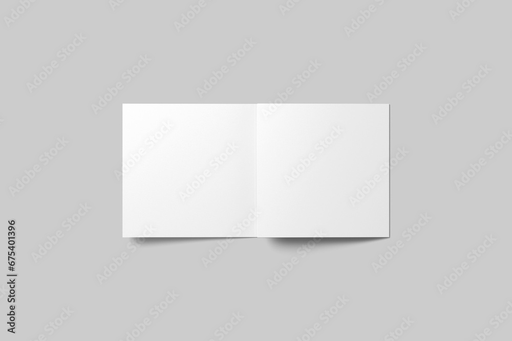 Trifold Square Brosure Mockup 3D Rendering Trifold Square Brosure Mockup 3D Rendering
