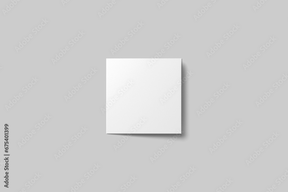 Trifold Square Brosure Mockup 3D Rendering Trifold Square Brosure Mockup 3D Rendering