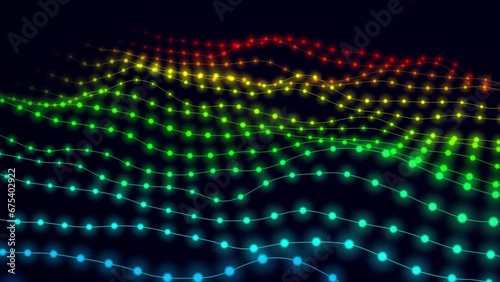 abstract Horizontal Lights Moving VJ LOOPS Background.