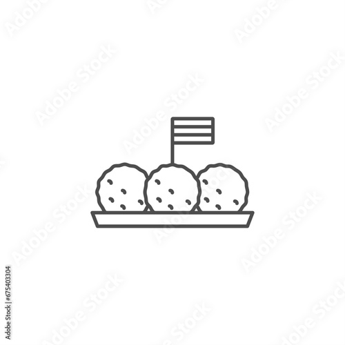 Minimalist Bitterballen Plate Icon