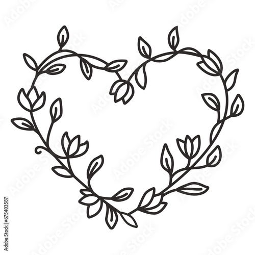 Herz Floral Ornament - Vektor