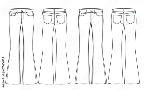 Low Rise Y2K Flare Jeans - Vector AI