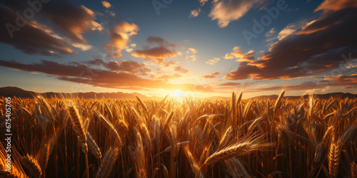 Golden Horizon: A Ray of Sunshine in Vast Wheat Fields © Wemerson