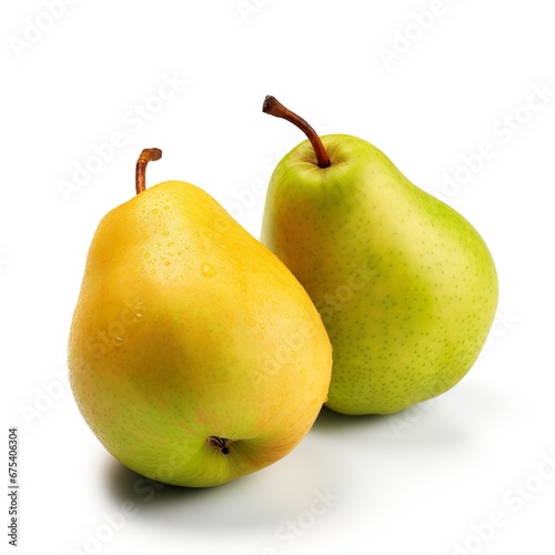 Pears on a white background.