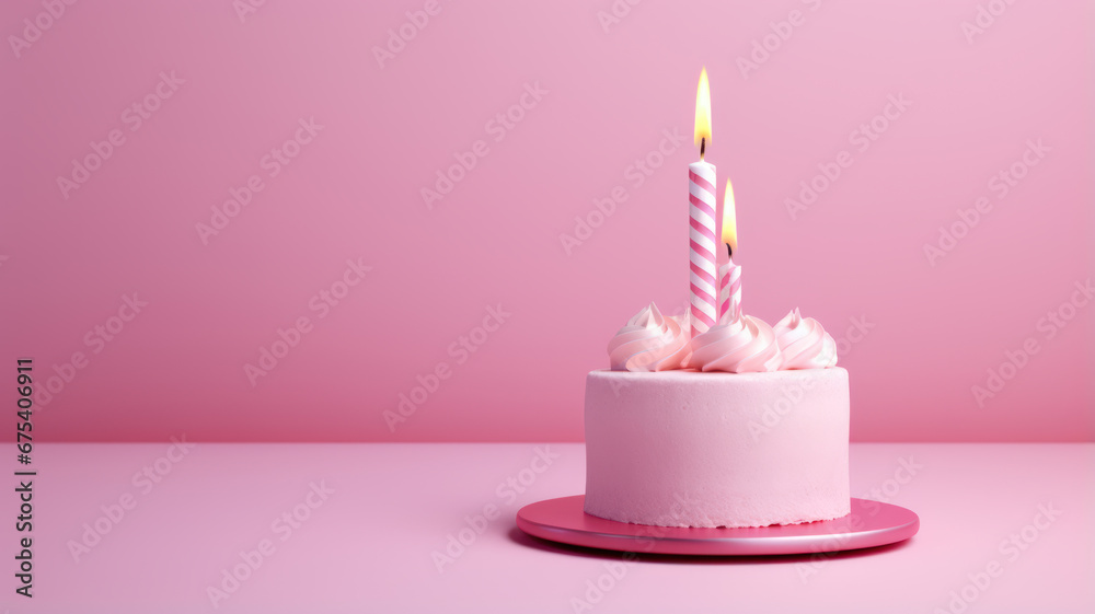 Birthday Cake in Minimalistic Style Birthday Cake in Minimalistic Style