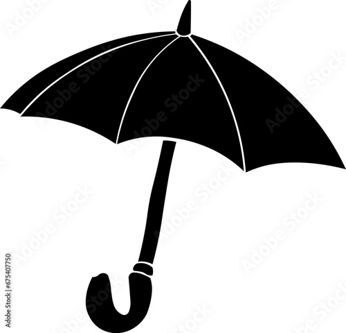 Umbrella, symbol indicating fragility when exposed to bad weather. Protect from sun and rain.