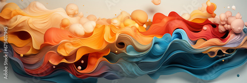 Abstract Symphony: Banner with Striking Visual Composition