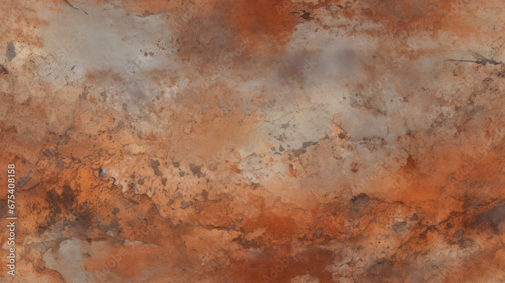 Industrial Rust-Effect Concrete Wall Texture