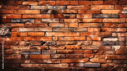 Rustic brick wall texture, Urban tales, Weathered mortar and varying tones recounting years,