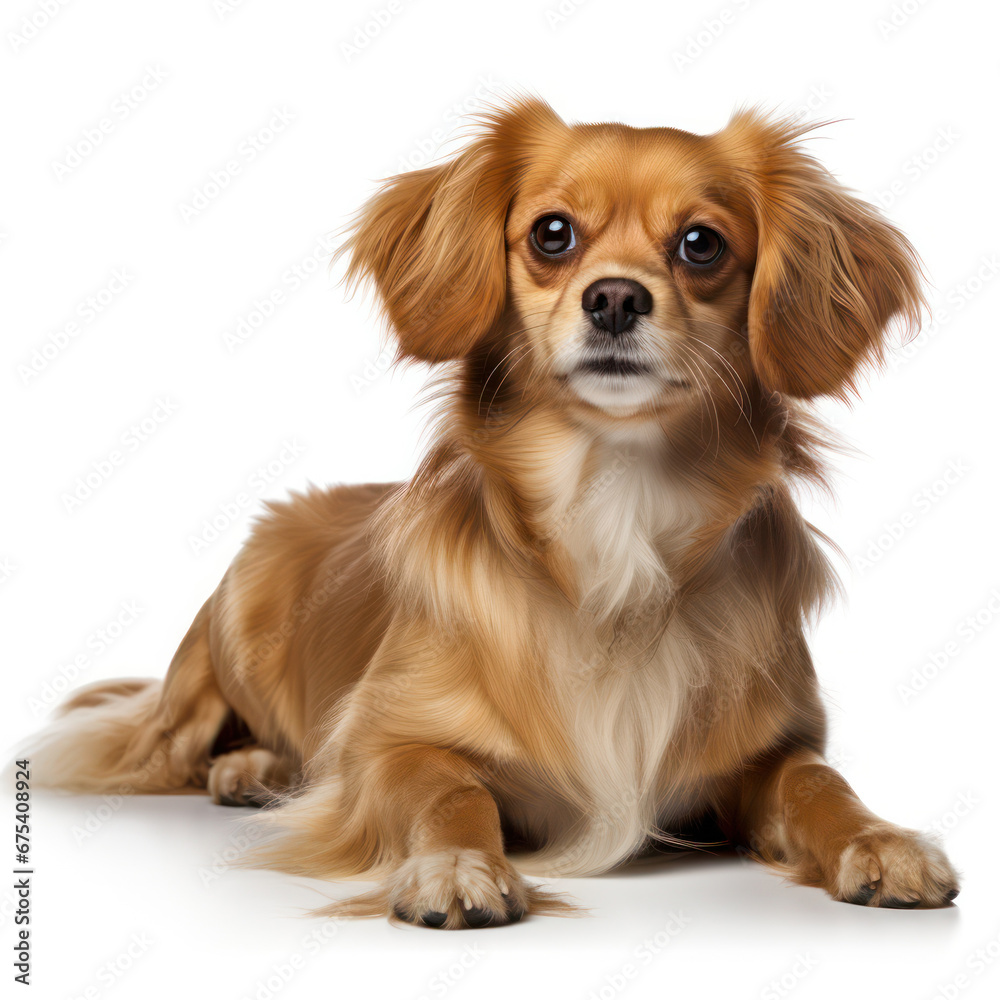 Adorable Brown Dog Isolated on White Background Adorable Brown Dog Isolated on White Background