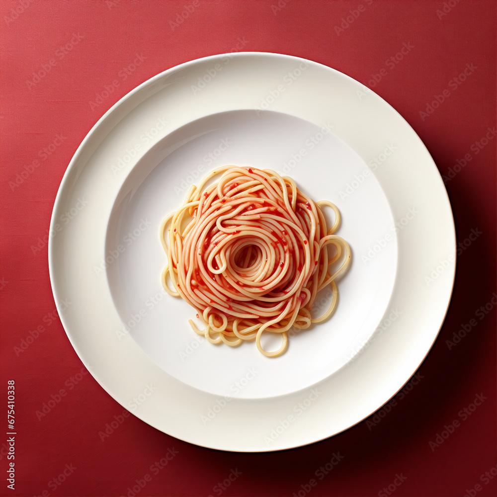 Delicious plate of spaghetti